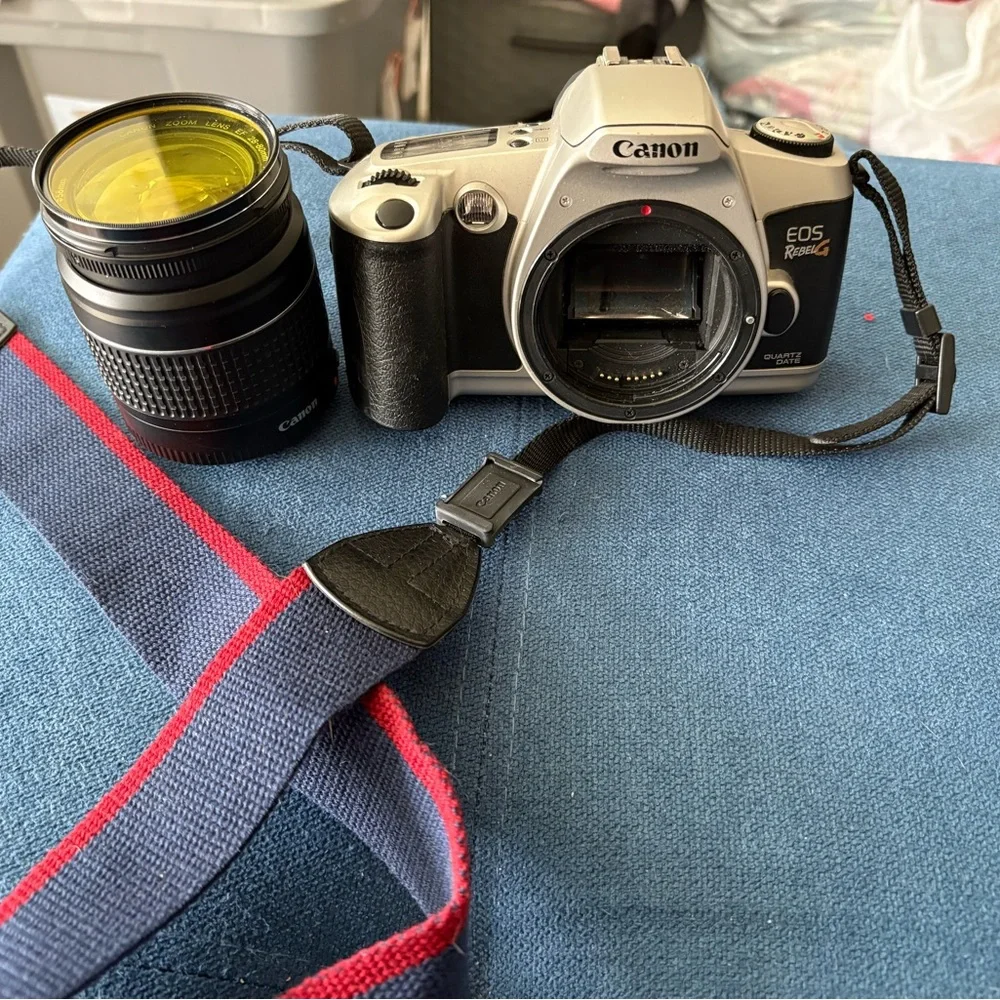 Canon EOS Rebel Silver and Black Camera